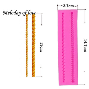 Silikonpressform Seil Bordüre lebensmittelecht 14,7x3,7cm