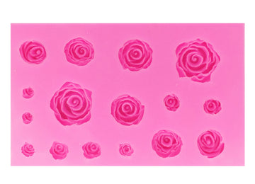 Silikon-Pressform Rosenköpfe 11,5x7,1x1,5cm