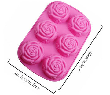 Silikonform Rosenblüten 16,4x24,6x3cm