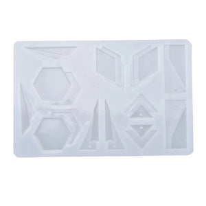 Silikonform geometrische Formen Schmuckherstellung 158x105x6 mm