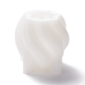 Silikonform Kerzengießform rund Twist 72x71 , Kerzendurchmesser 6cm