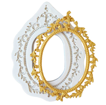 Silikonpressform Barock 3D-Rahmen 14x10,5cm