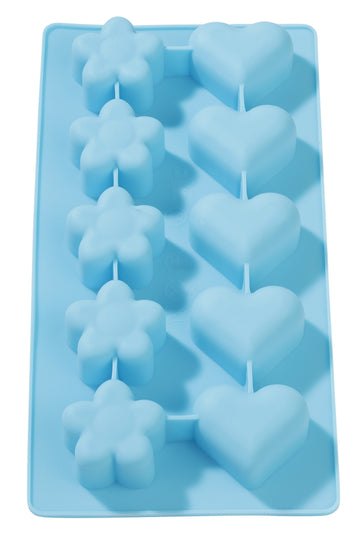 Silikongießform lebensmittelecht Soapy Fun Blumen und Herzen 20x10cm