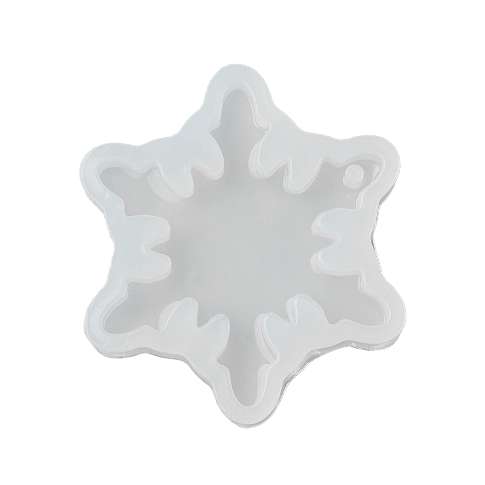 Silikonform Schneeflocke Anhänger lebensmittelecht 49x45x8mm