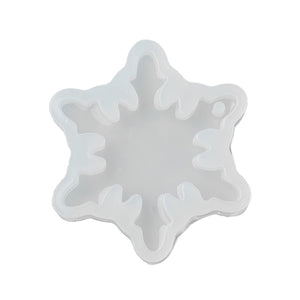 Silikonform Schneeflocke Anhänger lebensmittelecht 49x45x8mm