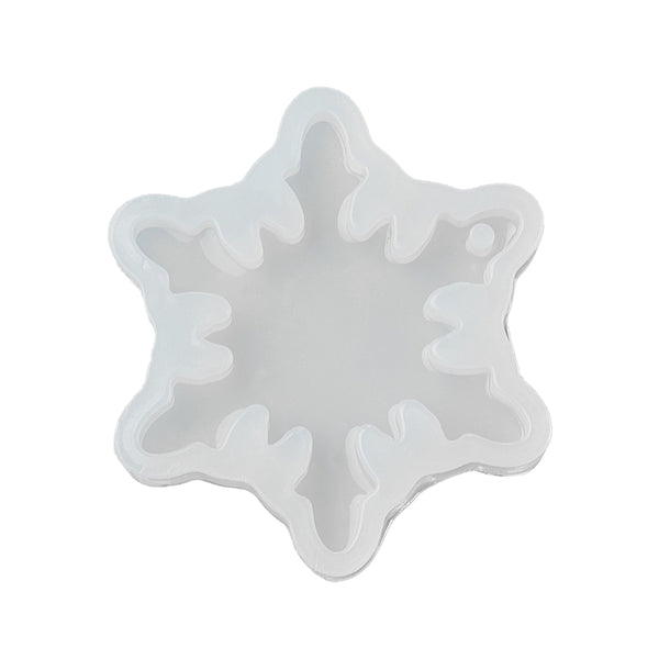 Silikonform Schneeflocke Anhänger lebensmittelecht 49x45x8mm