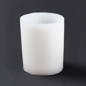 Silikonformen Stumpenkerzen gestreifte  6x7,7cm