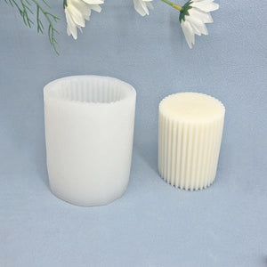 Silikonformen Stumpenkerzen gestreifte  6x7,7cm