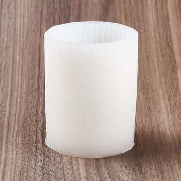 Silikonformen gestreifte Stumpenkerzen 6x7,7cm