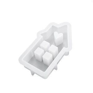 Silikon-Gießform Haus mit Herz verschiedene Größen 1 Stück