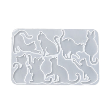 Silikongießformen Katzen Anhänger 91x140x4mm