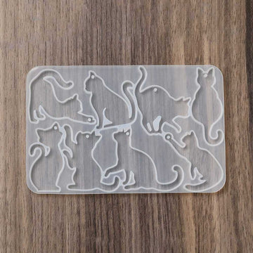 Silikongießformen Katzen Anhänger 91x140x4mm