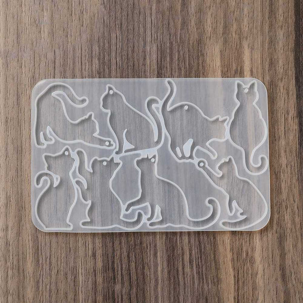 Silikongießformen Katzen Anhänger 91x140x4mm