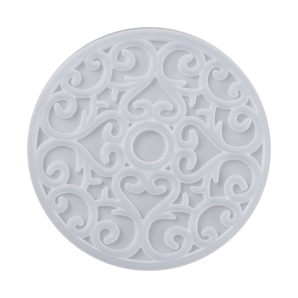 Silikon-Gießform Ornament Untersetzer rund 200x7mm