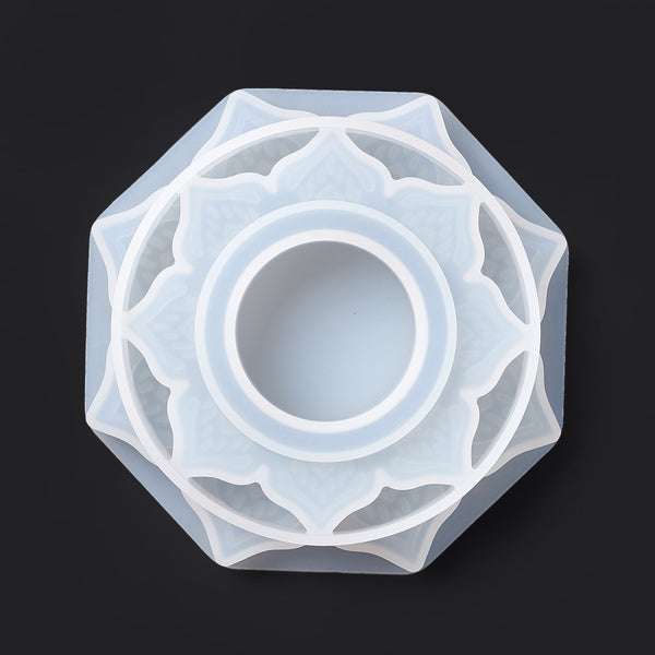 Silikongießform Teelichthalter Mandala 93x93x22mm