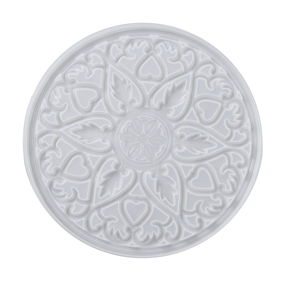 Silikongießform Mandala Ornament Untersetzer Blume rund 200x8 mm