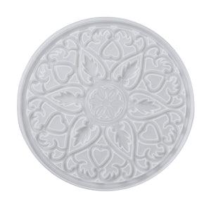 Silikongießform Mandala Ornament Untersetzer Blume rund 200x8 mm