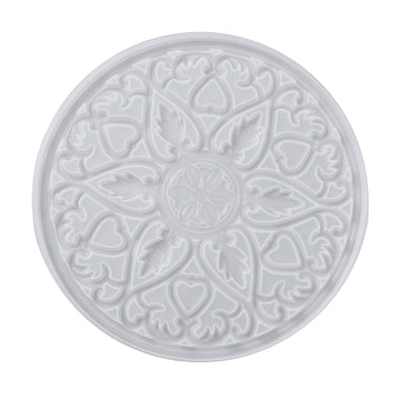Silikongießform Mandala Ornament Untersetzer Blume rund 200x8 mm