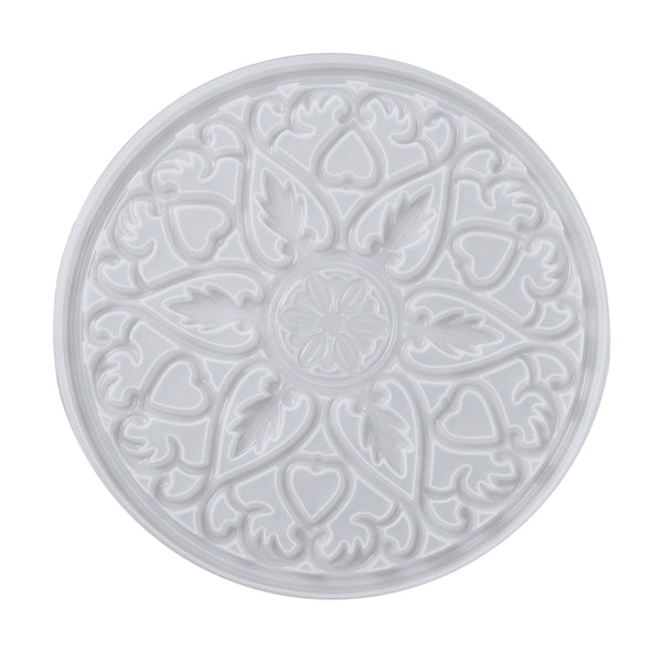 Silikongießform Mandala Ornament Untersetzer Blume rund 200x8 mm