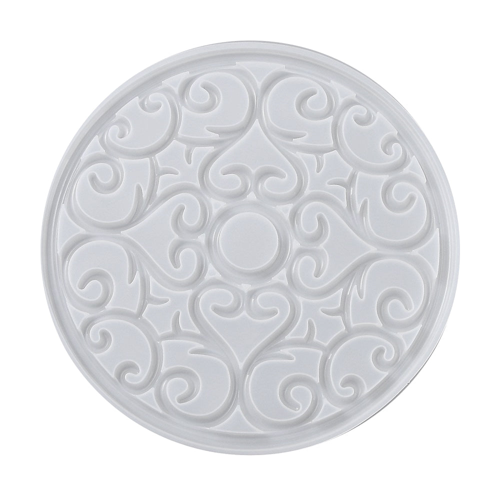 Silikon-Gießform Ornament Untersetzer rund 200x7mm