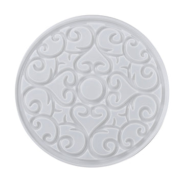 Silikon-Gießform Ornament Untersetzer rund  200x7mm