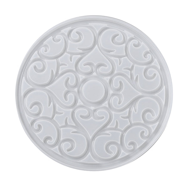 Silikon-Gießform Ornament Untersetzer rund  200x7mm