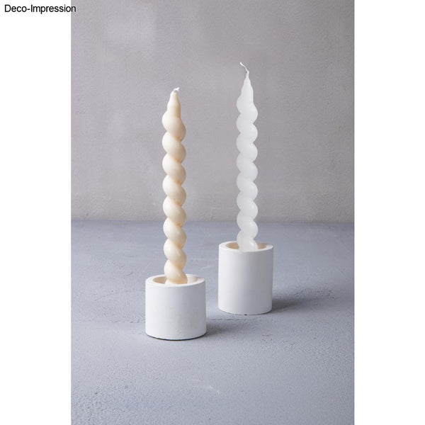 Silikon-Gießform Stabkerze gedreht ø 2cm Höhe 19,5cm 2-teilig