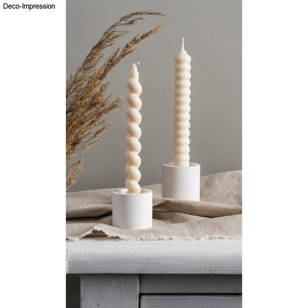 Silikon-Gießform Stabkerze gedreht ø 2cm Höhe 19,5cm 2-teilig