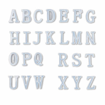 Silikon-Gießformen Set Alphabet A - Z 26-teilig 40x20x11mm