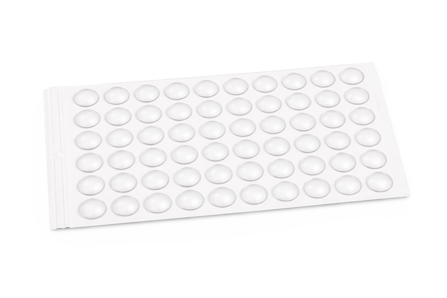 Silikonpads 8mm selbstklebend, 8x2mm, 50Stk./Pkg.halbrund transparent