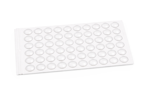 Silikonpads Gummipuffer halbrund transparent 8mm selbsklebend 8x2mm 50 Stk./Pkg.