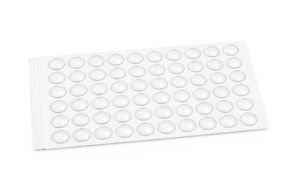Silikonpads Gummipuffer halbrund transparent 8mm selbsklebend 8x2mm 50 Stk./Pkg.