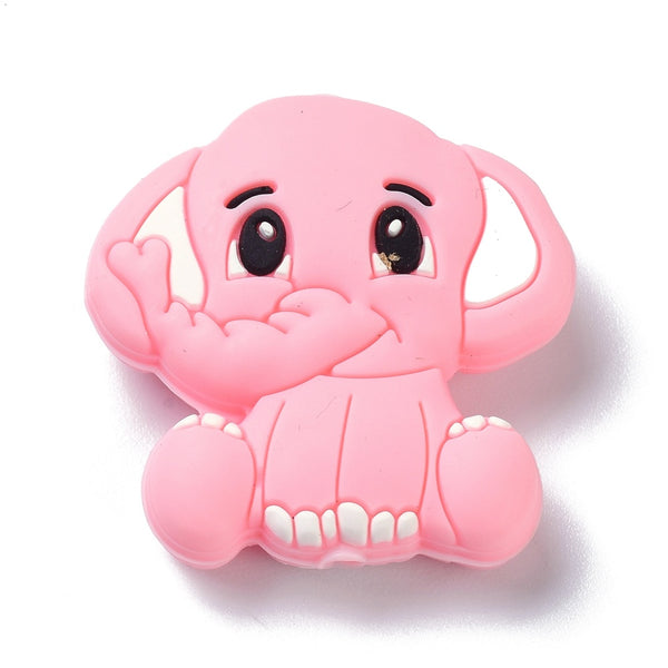 Schnulli Silikon-Perle Elefanten 30x9,5mm per Stück