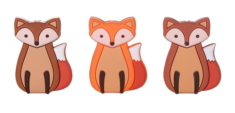 Silikonperle Fuchs 3,8x2,5x3,8cm 1 Stück