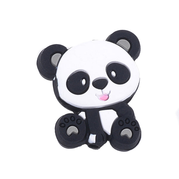 Silikonperle Panda Lebensmittelqualität 27,5x22,5x8mm 1 Stück