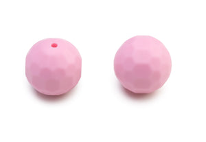 Silikonperlen facettiert 15mm lebensmittelecht 1 Stück