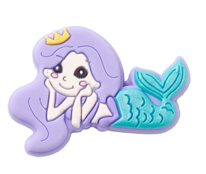Silikonperle Meerjungfrau lila/rosa 26x37x8,5mm 1 Stück