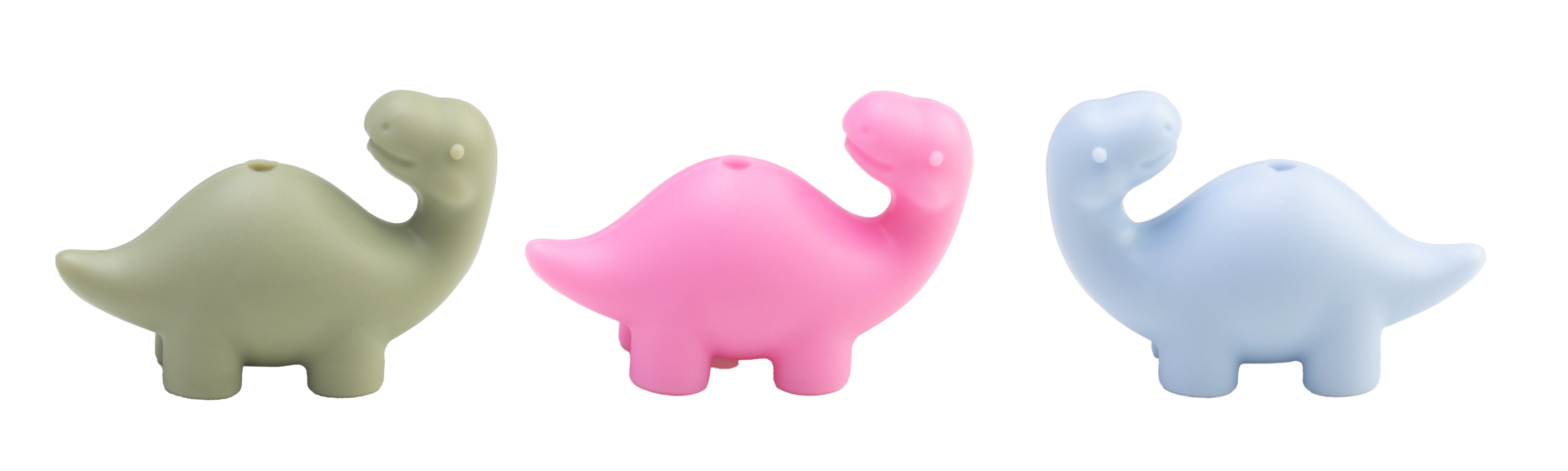 Silikonperle Langhalsdinosaurier 3,5x2,5 1 Stück