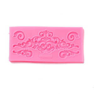 Silikonpressform Ornament Vintage lebensmittelecht 132x65x7mm