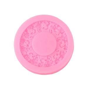 Silikonpressform Kranz Ornament rund 57x11mm