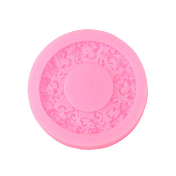 Silikonpressform Kranz Ornament rund 57x11mm