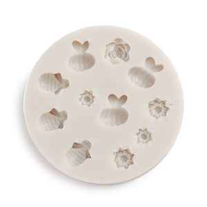 Silikon-Pressform Bienen und Blümchen 90x12mm