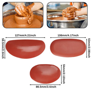 Silikonspachtel-Set oval 3 Stück