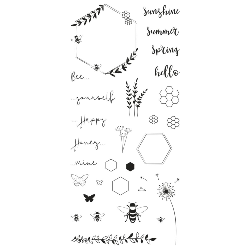 Clear Stamps Bienensommer 97x205mm 28 Motive SB-Btl. 1Bogen