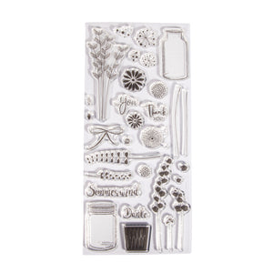 Silikonstempel Botanisch 97x205mm 30 Motive