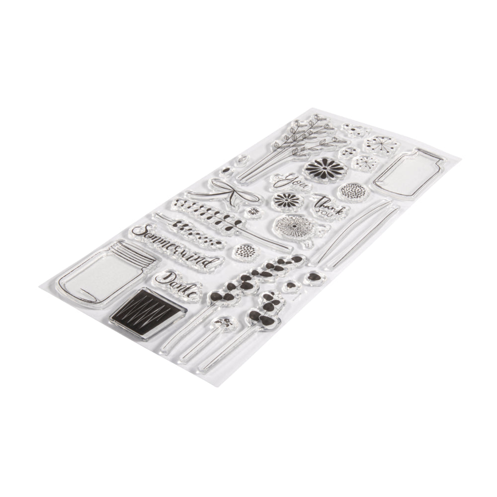 Silikonstempel Botanisch 97x205mm 30 Motive