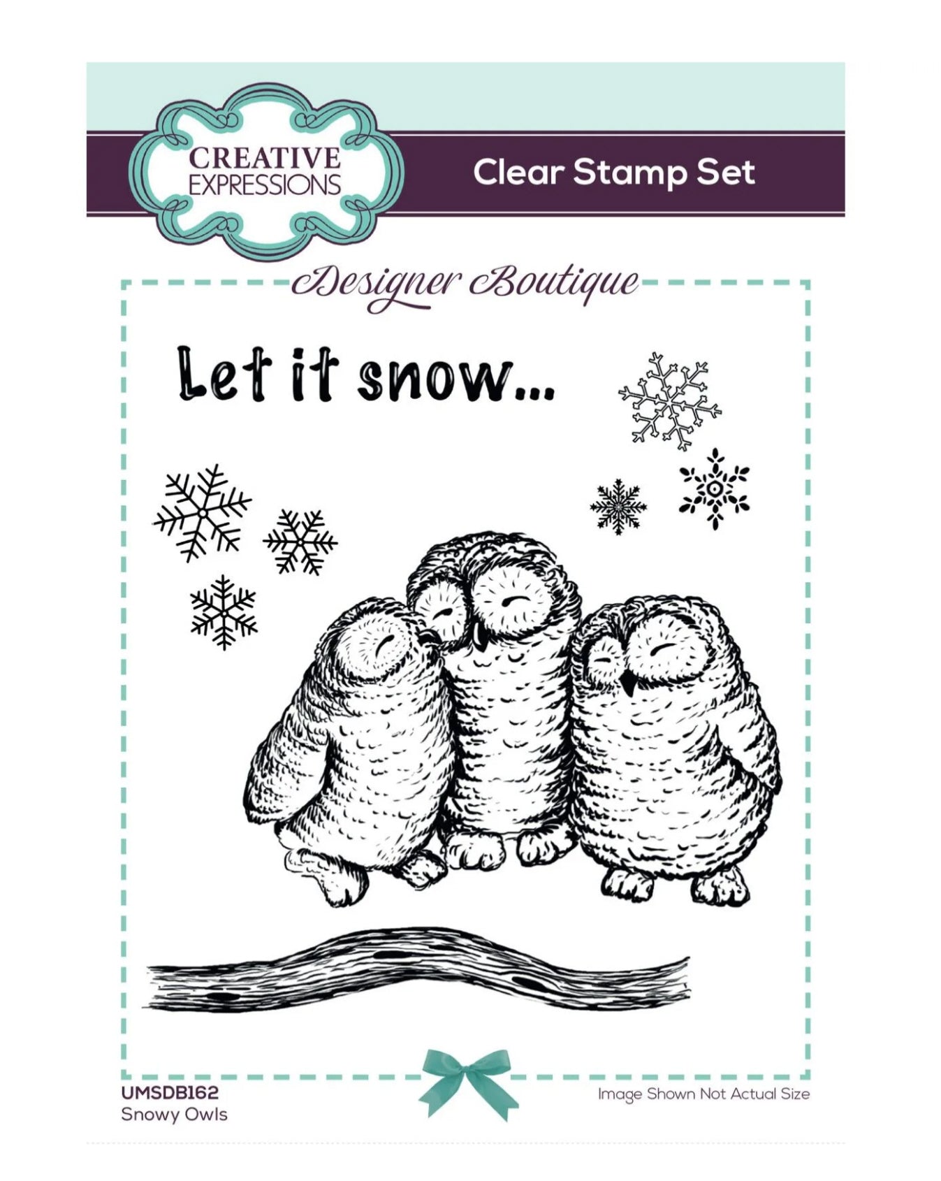 Creative Expressions Designer Boutique Silikonstempel Schneeeulen 14,8 x 10,5 x 0,35 cm