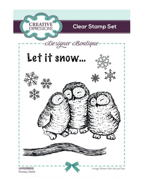 Creative Expressions Designer Boutique Silikonstempel Schneeeulen 14,8 x 10,5 x 0,35 cm