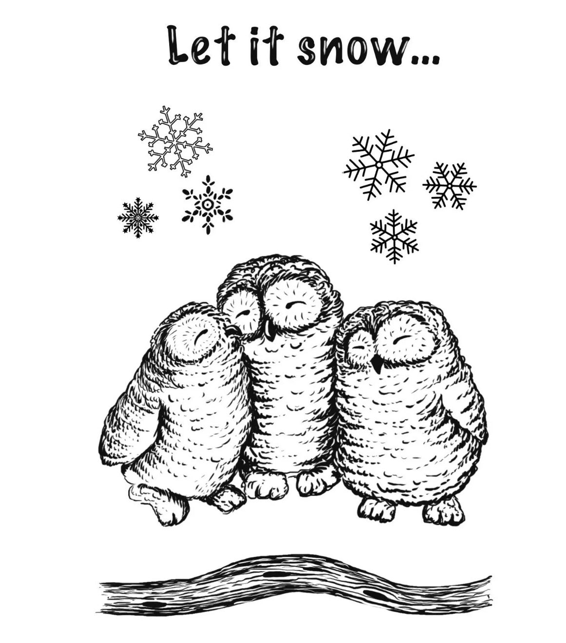 Creative Expressions Designer Boutique Silikonstempel Schneeeulen 14,8 x 10,5 x 0,35 cm