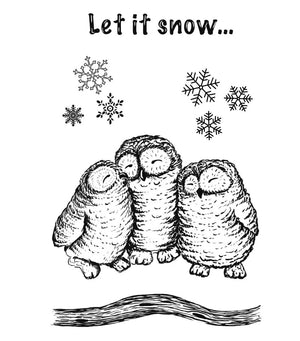 Creative Expressions Designer Boutique Silikonstempel Schneeeulen 14,8 x 10,5 x 0,35 cm